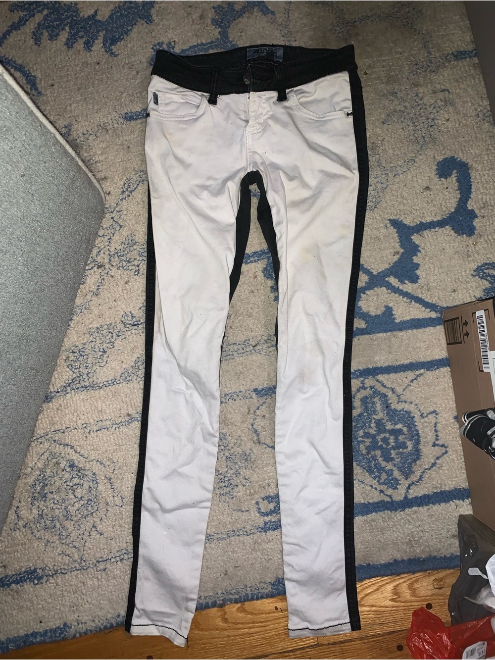 Royal Bones Black and White Two-Tone Jeans